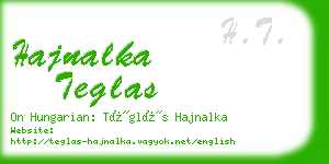 hajnalka teglas business card